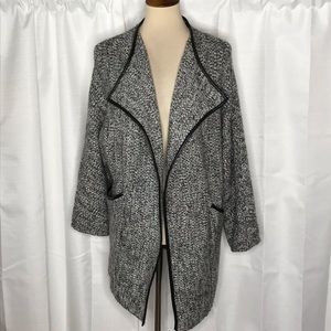 Zara Gray Open Front Coat